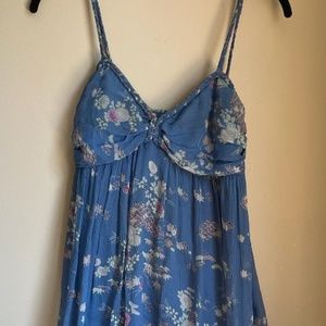 Blue patterned dress